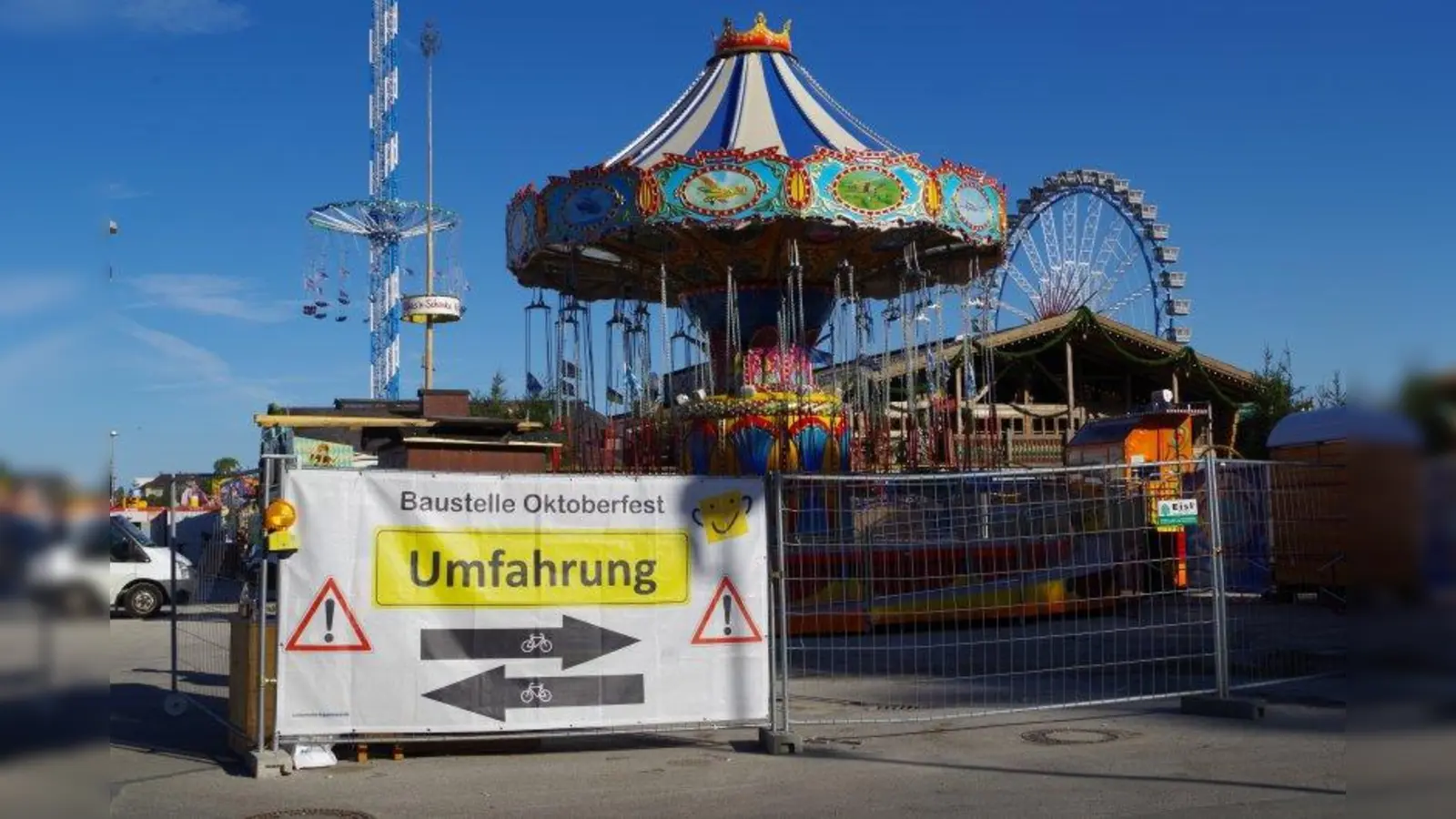 Während des Oktoberfestes muss die Festwiese umfahren werden. Auch sämtliche Nebenstraße sind bis zum 6. Oktober gesperrt. (Foto: kö)