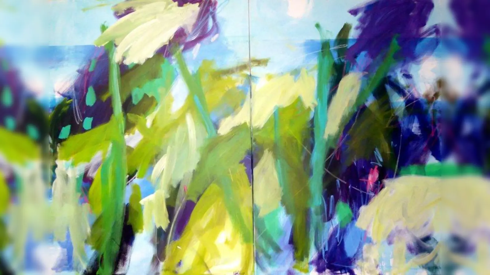 „Durch den sommerwarmen Garten“ lautet der Titel dieses Diptychons von Eva Großhennig. (Foto: pi)