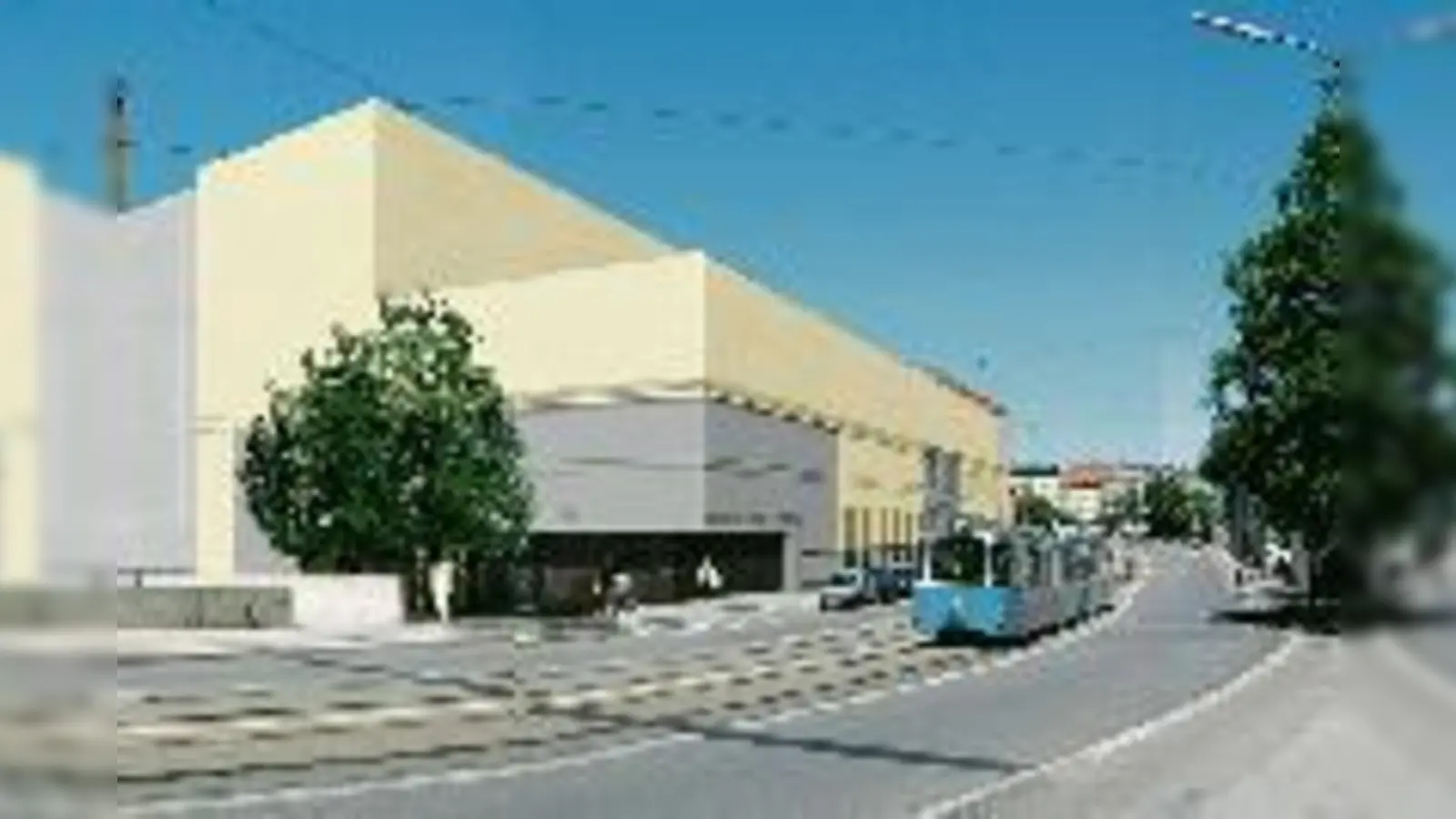 So soll die Fassade der Brauerei entlang der Ohlmüllerstraße nach dem Neubau des Sudhauses aussehen: Auf den ersten Blick massiv verbirgt sich hinter der Front ein offener und moderner Bau.  (Simulation: Nagler)