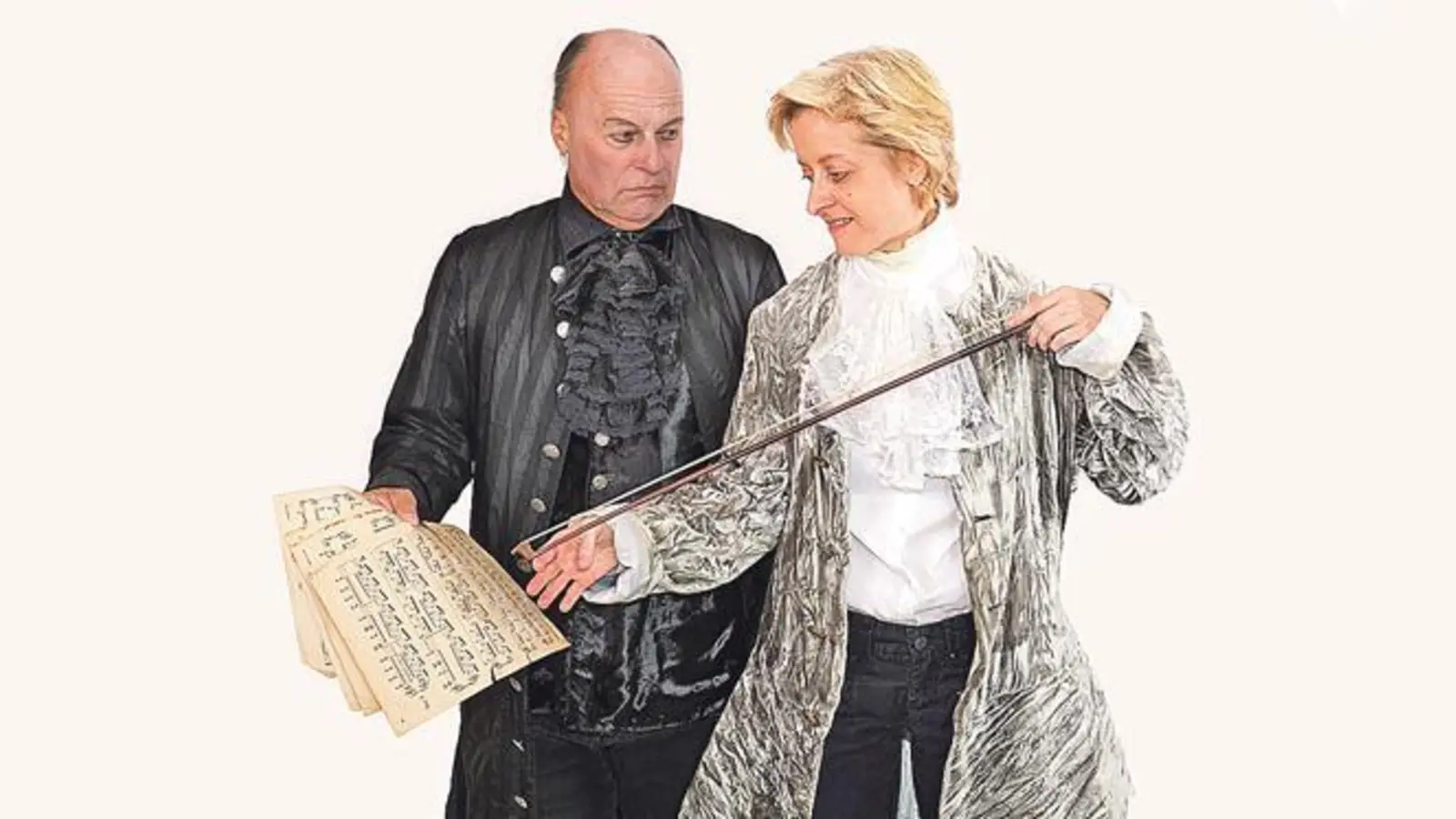 Der Kampf zwischen Wolfgang Amadeus Mozart und Antonio Salieri wird in diesem Stück thematisiert.	 (Foto: VA)