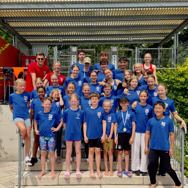 Die Schwimmerinnen und Schwimmer der SSG Neptun Germering erzielten hervorragende Ergebnisse bei den Oberbayerischen Jahrgangsmeisterschaften in Germering. (Foto: SSG Neptun)