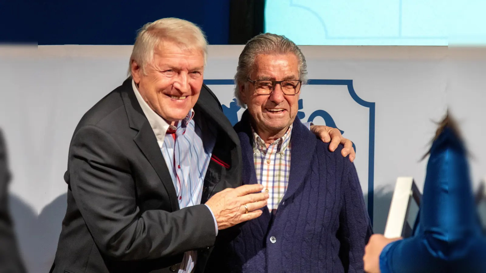 In der Jahrhundert-Elf der Löwen: Alfred Kohlhäufl und Bernd Patzke. (Foto: Anne Wild)