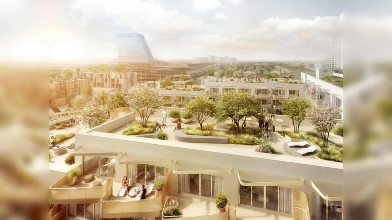 Mehr Grün und Platz zum Erholen, so sehen die Planer die Möglichkeiten für die Überplanung des Areals rund um den Hanns-Seidel-Platz. (Foto: Animation: BHB Bauträger GmbH)