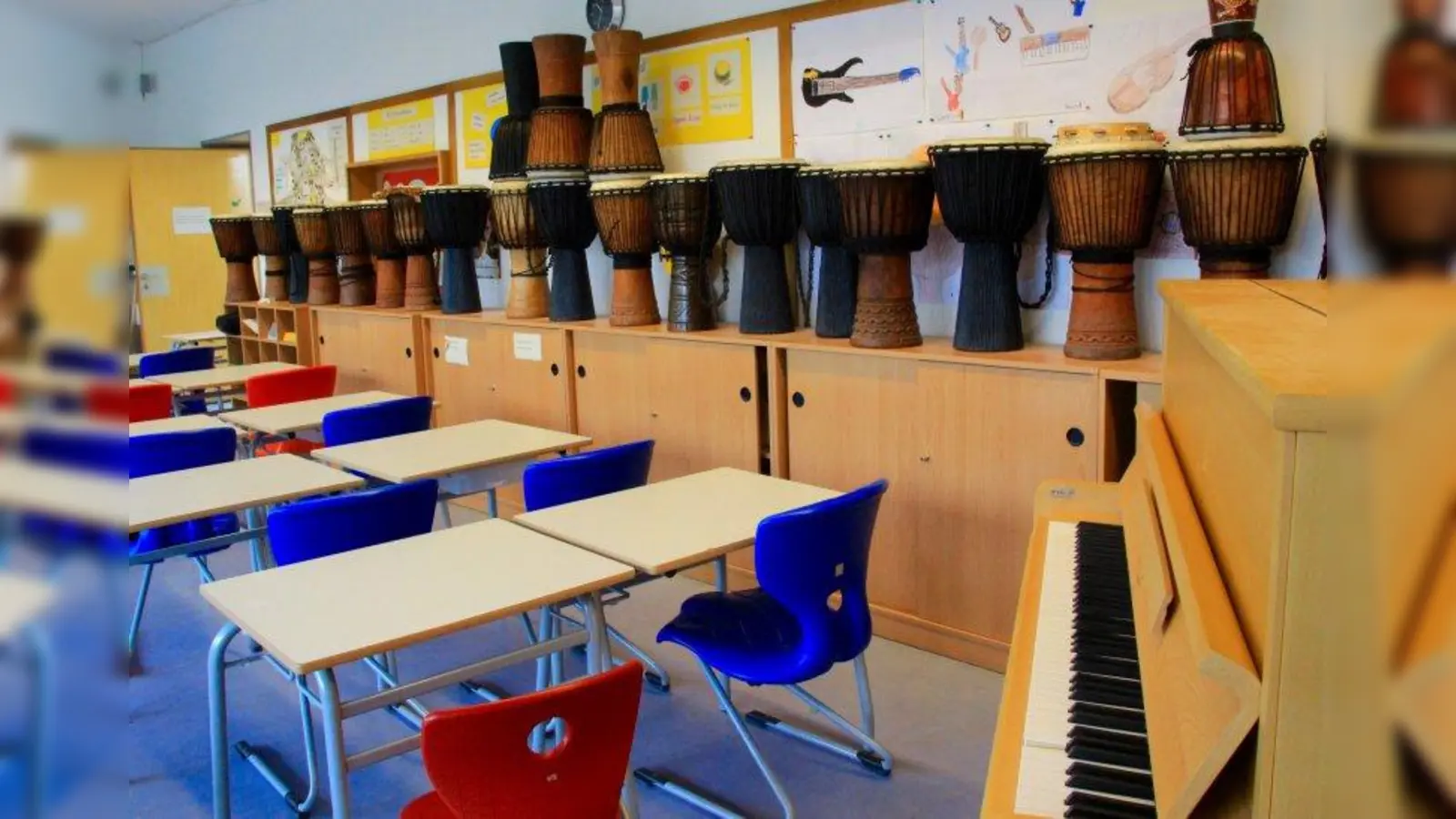 Der Musikraum muss weichen. Leider! – meinen die Eltern und die Lehrer und hoffen auf Container, um die Raumnot der Grundschule zu lindern. (Foto: us)