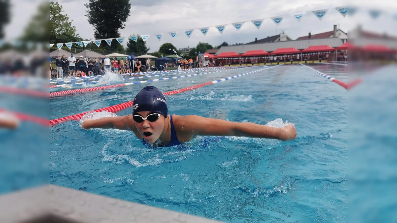Die Teammitglieder der SSG Neptun erreichten beim internationalen Langstreckenschwimmen in Rosenheim Bestzeiten. (Foto: SSG Neptun Germering)
