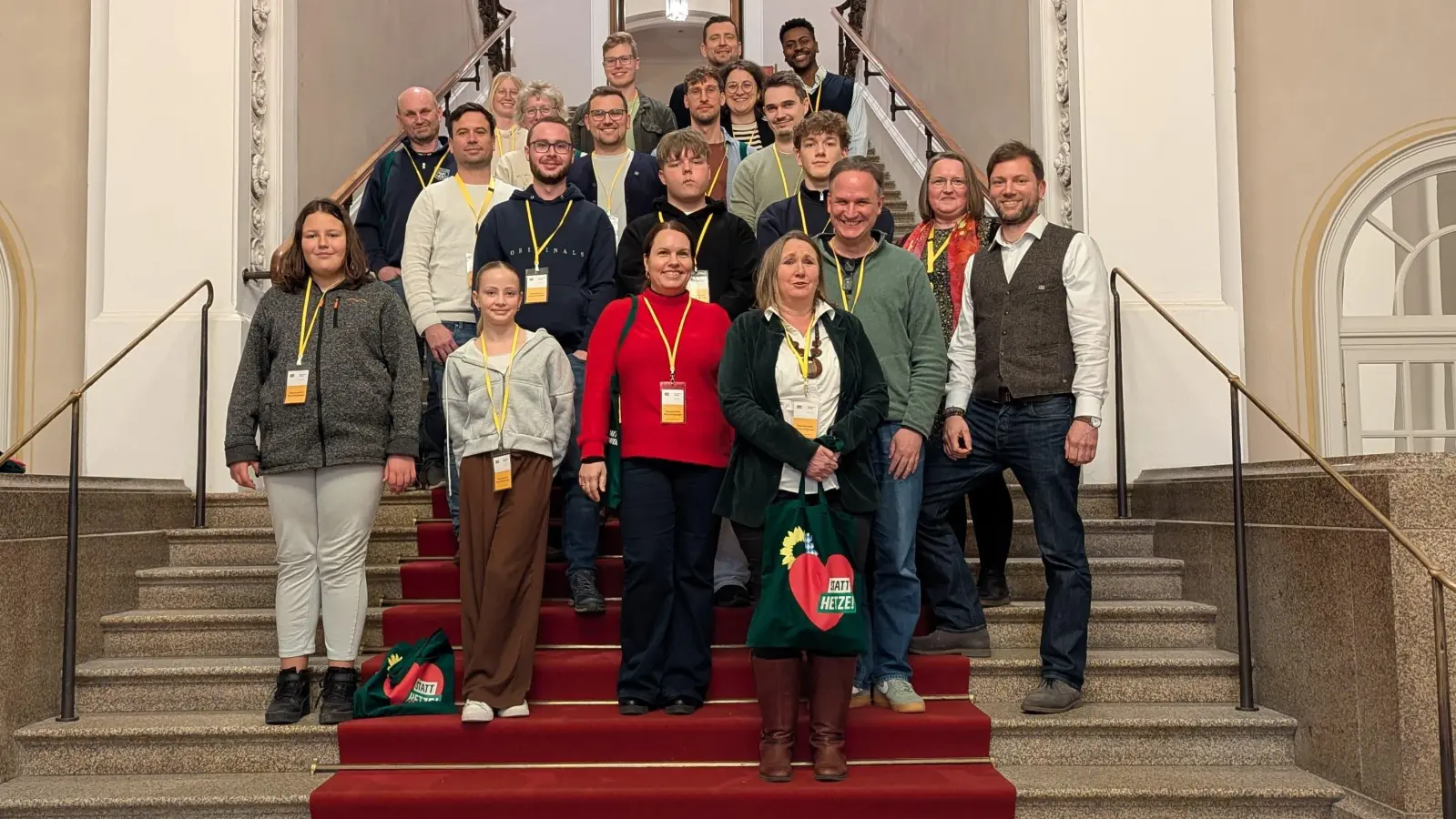 Die Besuchergruppe mit dem Grünen-Landtagsabgeordneten Andreas Birzele bei der Führung durchs Maximilianeum. (Foto: Die Grünen)