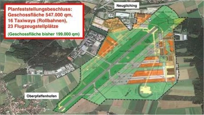 Auf rund das Vierfache möchten die Betreiber den Sonderflugplatz Oberpfaffenhofen erweitern. Das würde einen „qualifizierten Geschäftsreiseflugverkehr“ ermöglichen. Die Würmtaler Gemeinden stellten sich nun unisono gegen die Ausweitung des Flughafens. (Foto: US)