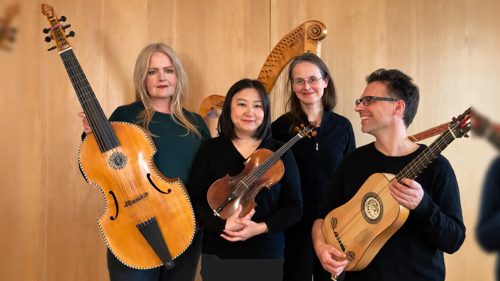 Das Barbara Pöschl-Edrich Quintett mit (von links) Sabina Lehrmann, Yuka Yamamoto-Grüner, Barbara Pöschl-Edrich und Christoph Eglhuber.  (Foto: Stadt Erding)