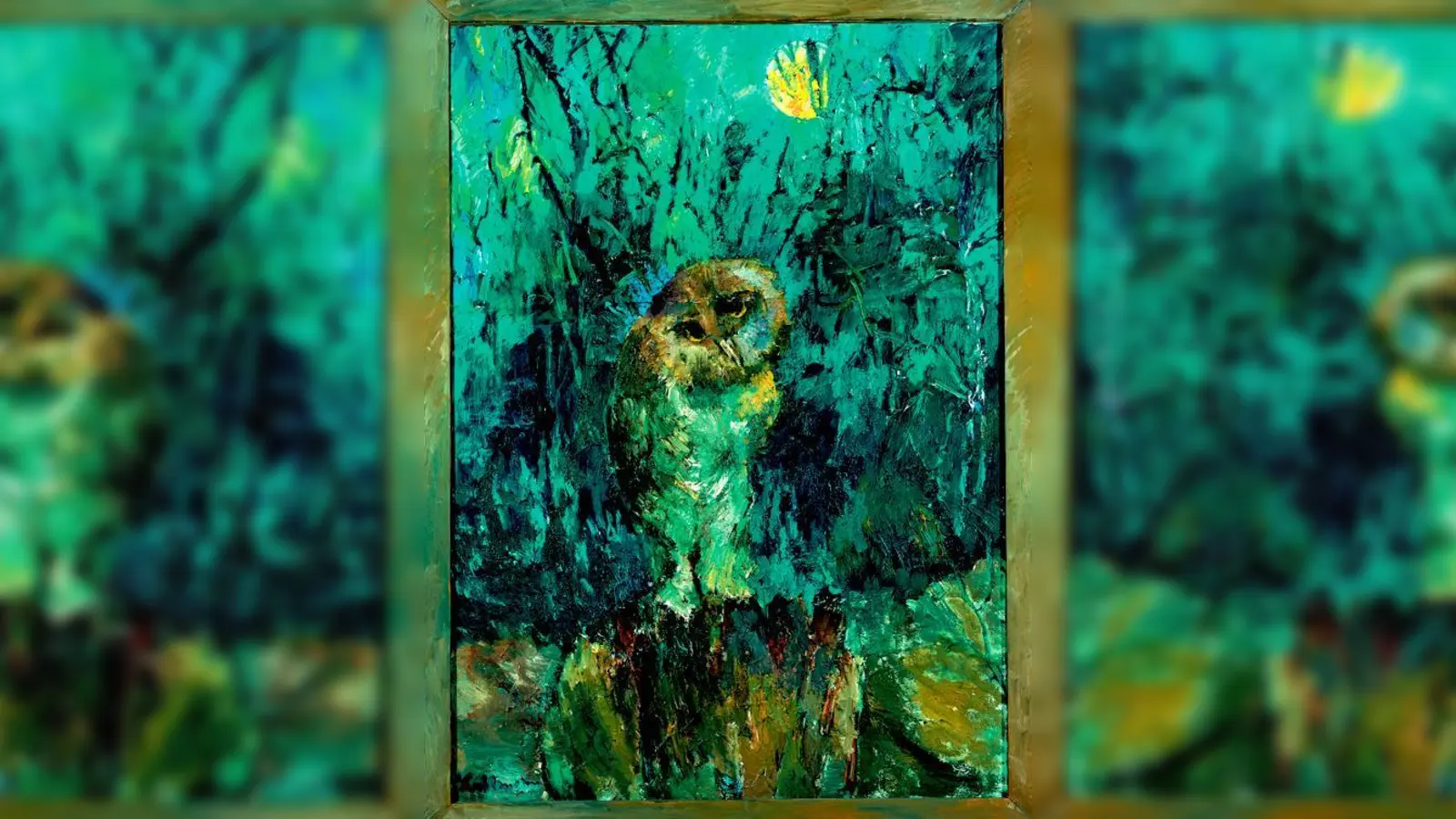 »Eulennacht« ist der Titel dieses Bildes von Kallmann, der häufig Tiere in den Mittelpunkt seiner Werke stellte.	 (Foto: Privat)