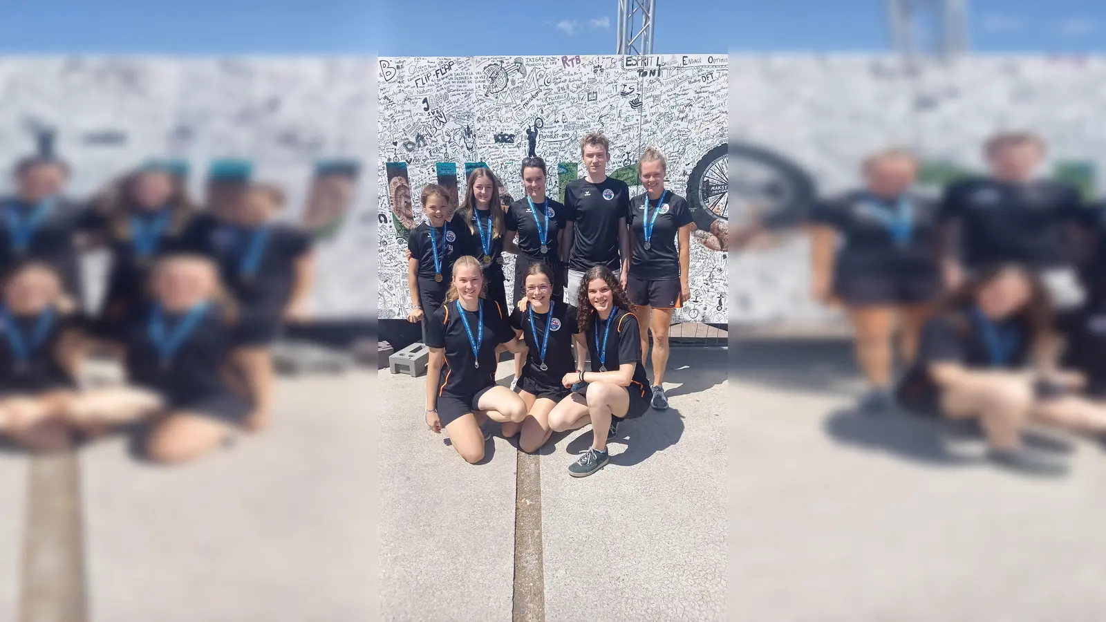 Jede Menge Medaillen gab es für die Aktiven der Gilchinger Einradabeilung.bei der Weltmeisterschaft. (Foto: TSV Gilching-Argelsried)