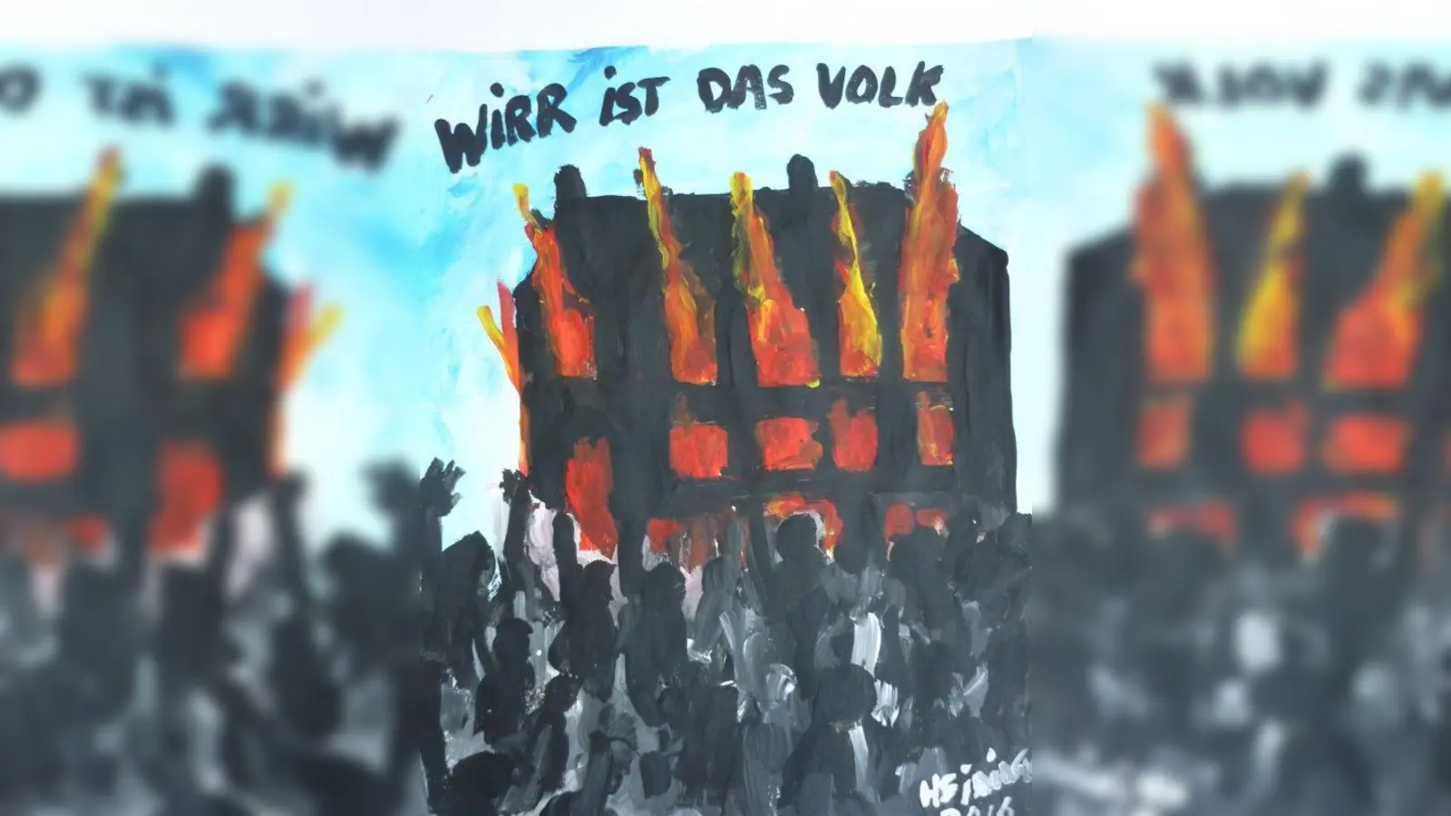 „Wirr ist das Volk”: Bilder und Cartoons von Michael Heininger sind im Kulturpavillon zu sehen. (Foto: Michael Heininger)