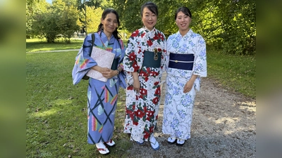 Mitglieder des Deutsch-japanischen Frauenchors In ihren traditionellen Kimonos. (Foto: pst)
