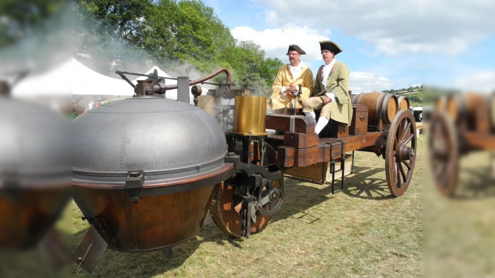 Der Dampfwagen „Fardier”, entwickelt im Jahr 1770, ist am 9. und 10. Mai in Betrieb zu erleben. (Foto: Association Le Fardier de Cugnot / Deutsches Museum)