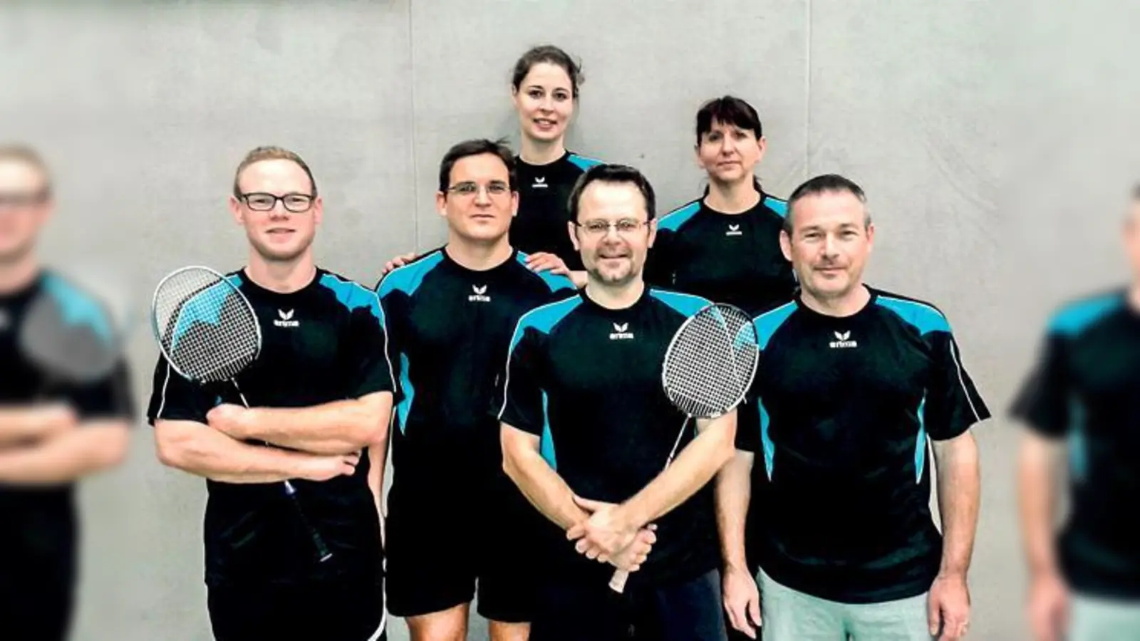 Die 2. Badminton-Mannschaft (von links): Fabian Hoffmann, Tobias Dell, Meike Lange, Eustratios Tsapanis, Doris Franz und Christian Giesegh.  	 (Foto: privat)