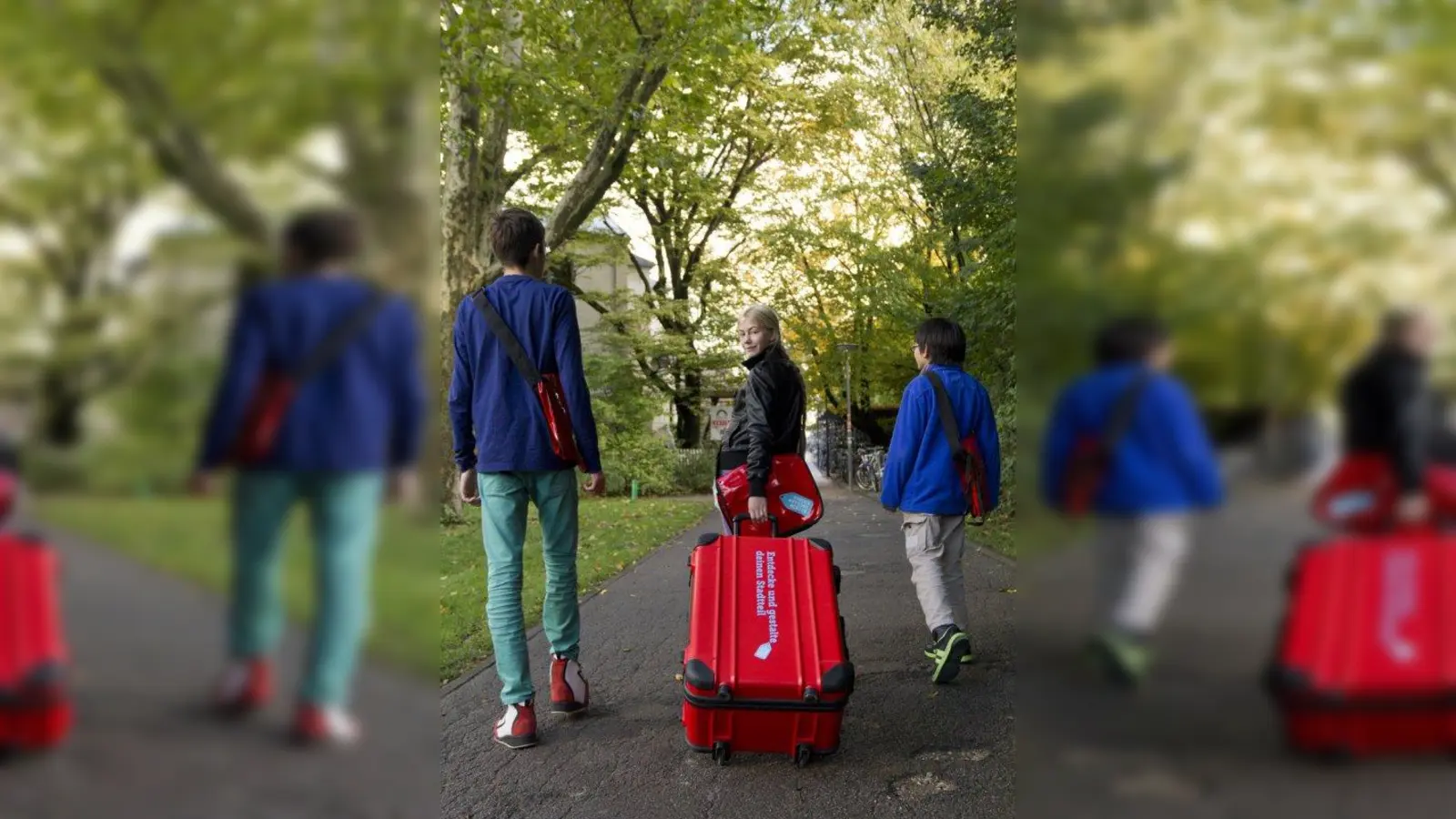 Los geht's: Kinder erkunden ihren Stadtteil. (Foto: pi)
