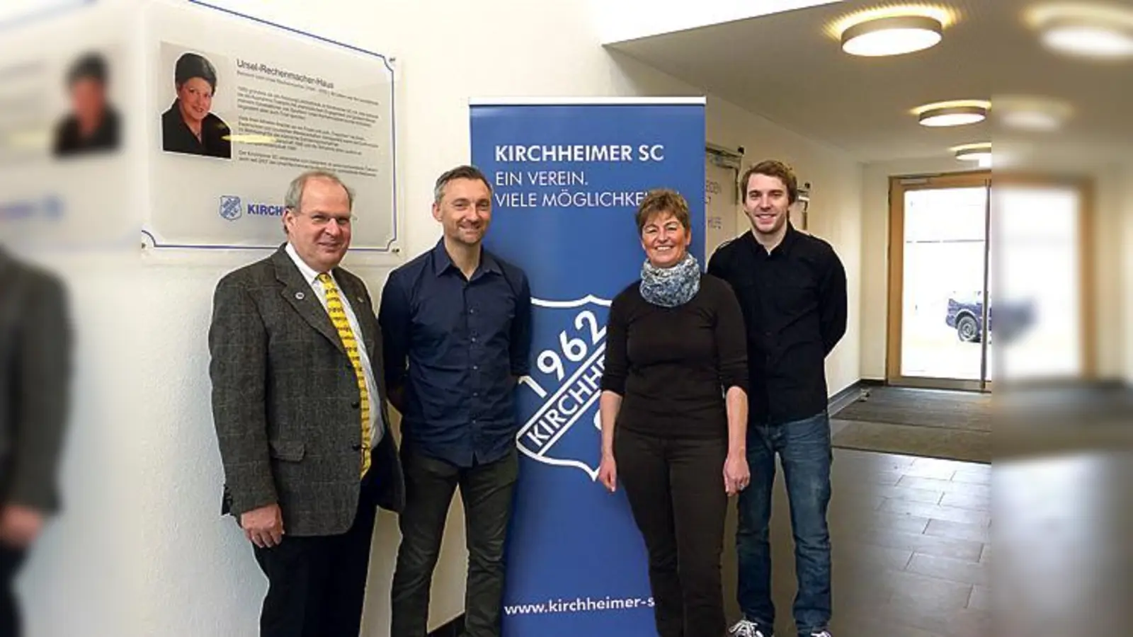 Abteilungsleiter Christian Boche, Mario Himsl, Vorsitzende Petra Mayr und der Technische Leiter Ludwig Boche freuen sich auf die Zukunft.	 (Foto: VA)