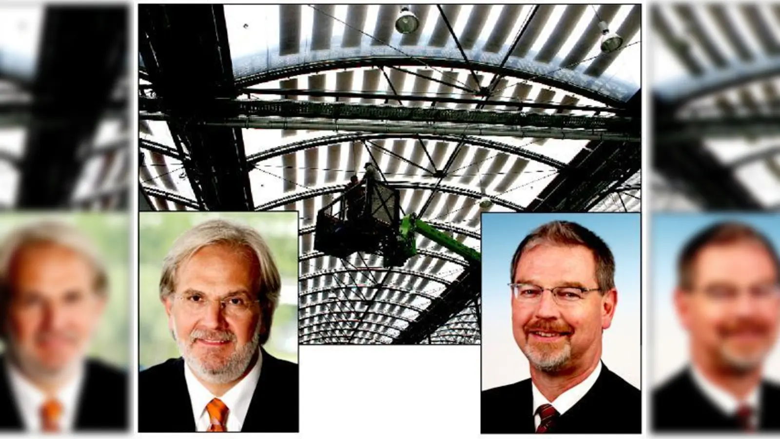 Am 11. November soll die Fahrzeughalle wieder eröffnet werden. Helmut Schmidt (li.), Alexander Reissl (re.).   (Fotos: ws/AWM/Archiv)