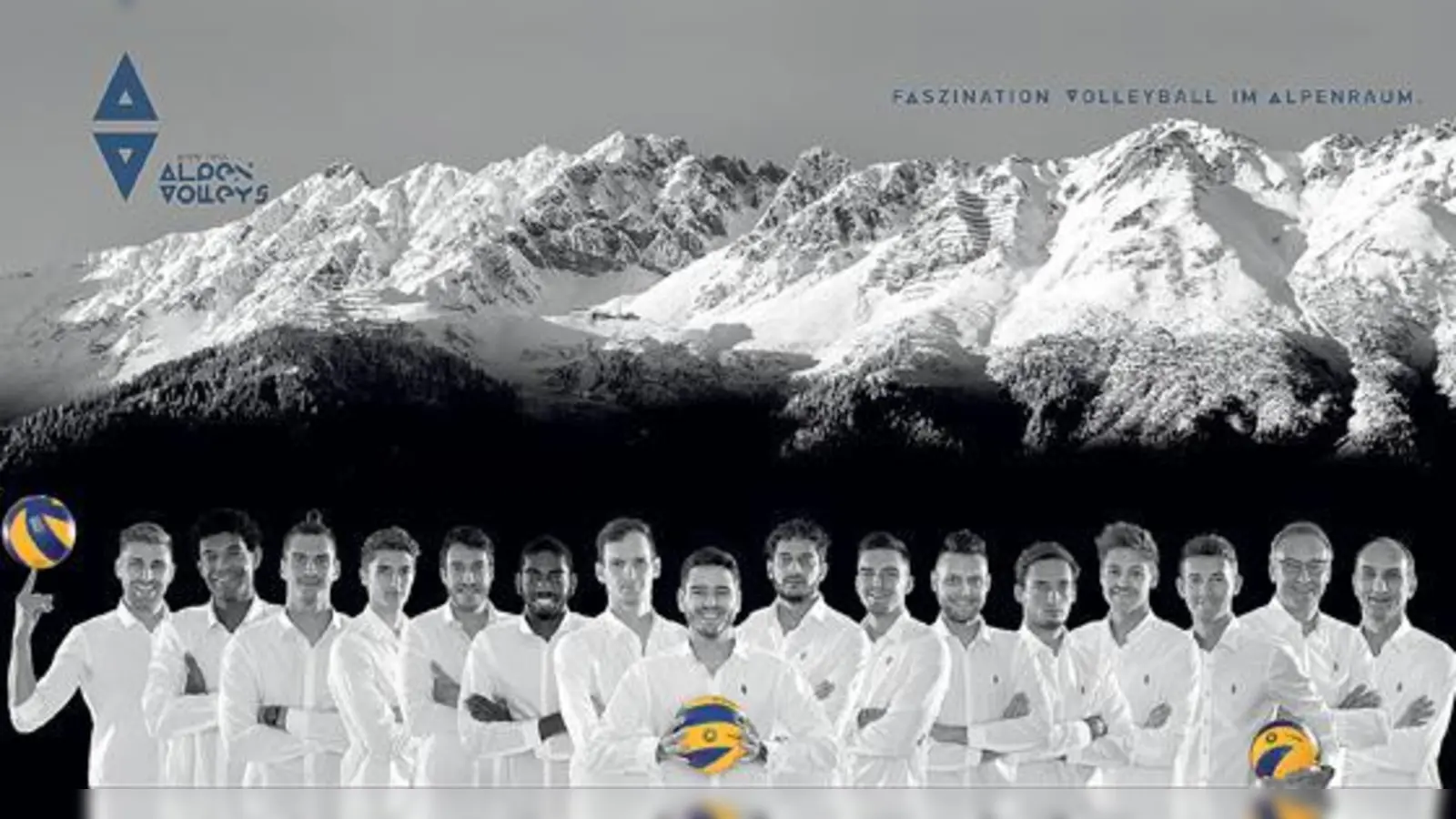 Die Mannschaft der HYPO TIROL Alpenvolleys steht: Gemeinsam will man an alte Erfolge der ehemaligen Unterhachinger Mannschaft anknüpfen. 	 (Foto: HYPO TIROL Alpenvolleys)