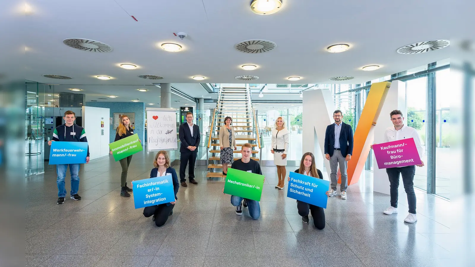 Erster Tag der neuen Auszubildenden am Flughafen Muenchen. (Foto: Stefan Görlich)