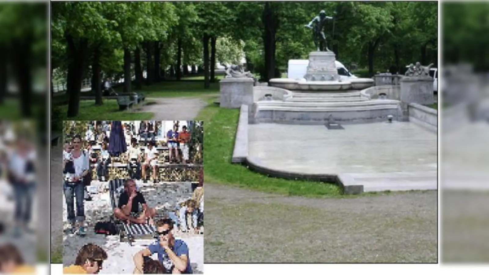 Nächstes Jahr könnte der Kulturstrand der Urbanauten am Vater-Rhein-Brunnen stattfinden, der Bezirksausschuss ist aber dagegen.	 (Foto: js, Urbanauten)