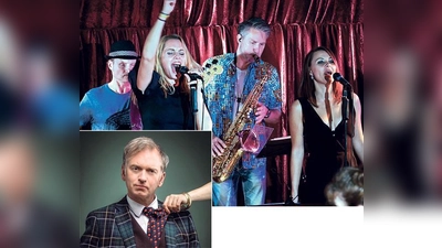 Die Mittendrin-Band sorgt am letzten Abend der Otterfinger Kulturwoche für Partystimmung unter den Gästen.	Foto klein: Christian Springer gehört zu den »Wiederholungstätern« in Otterfing, er ist am 29. Oktober zu sehen.  (Foto: Gregor Wiebe/VA)