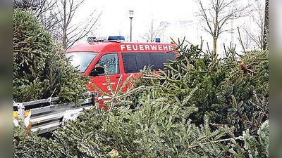Seit über 20 Jahren sammelt die Haarer Feuerwehr die ausgedienten Christbäume und Gestecke ein. 	 (Foto: privat)