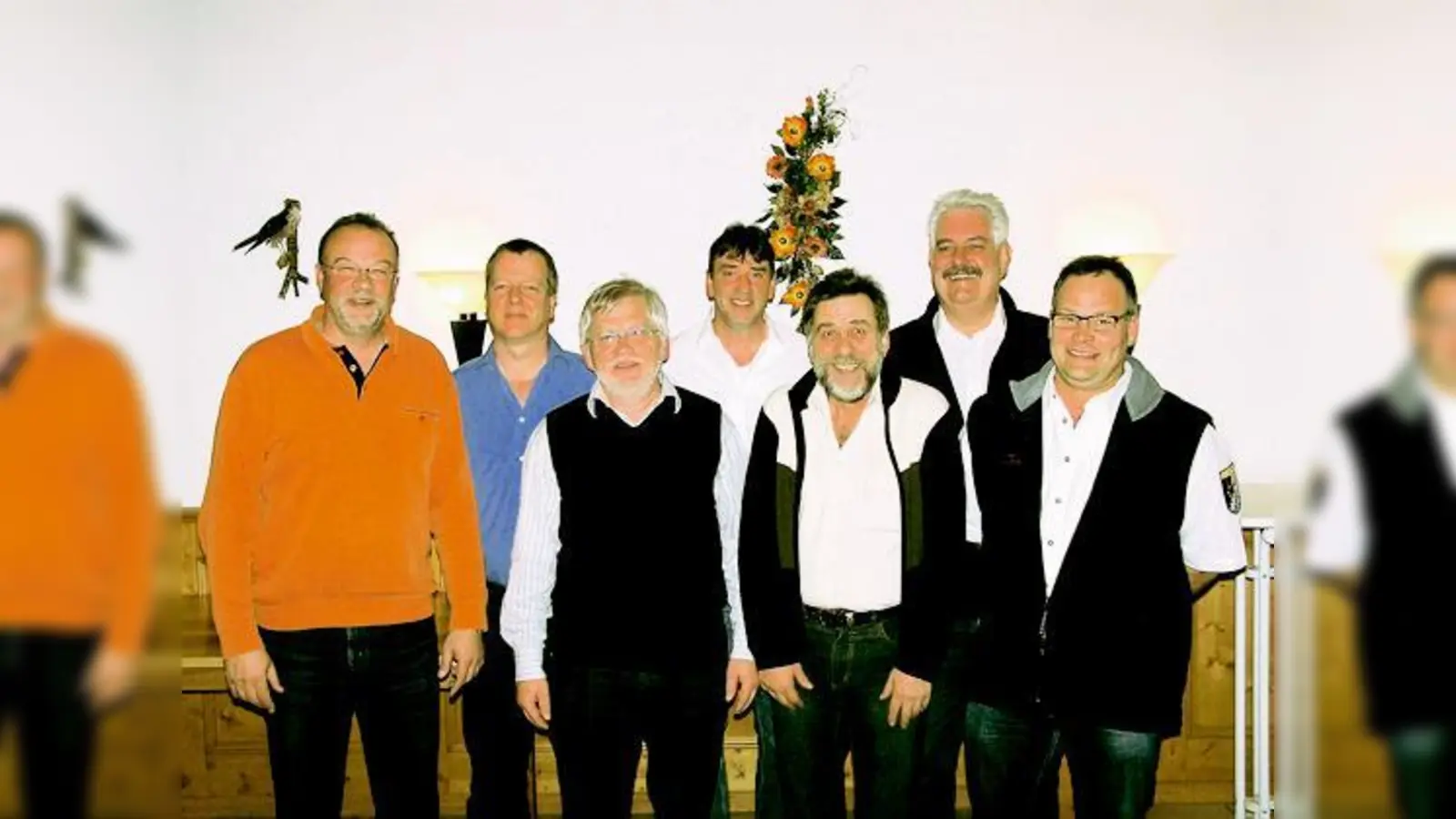 v. li.: Vorstand Peter Schepanski, Organisationsleiter Benno Volk, Schriftführer Hans Pricha, Kassenwart Ralph Röder, Technischer Leiter Albert Vöst, 2. Vorstand Gerhard Bumberger und Veranstaltungsleiter Markus Uffinger.	 (Foto: VA)