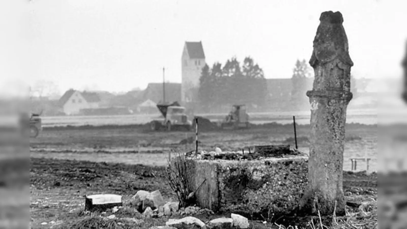 Ab 1966 wurden in der Grünau in Unterhaching zahlreiche Wohnungen gebaut. Vorher gab es dort nur Felder und Wiesen.  (Foto: Archiv Unterhaching)