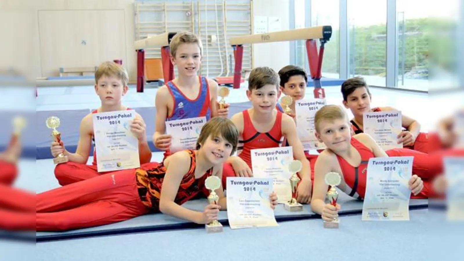 Die jungen Turner vom TSV überzeugten beim Pokalwettkampf mit ihren Leistungen. 	 (Foto: Nicole Khauer)