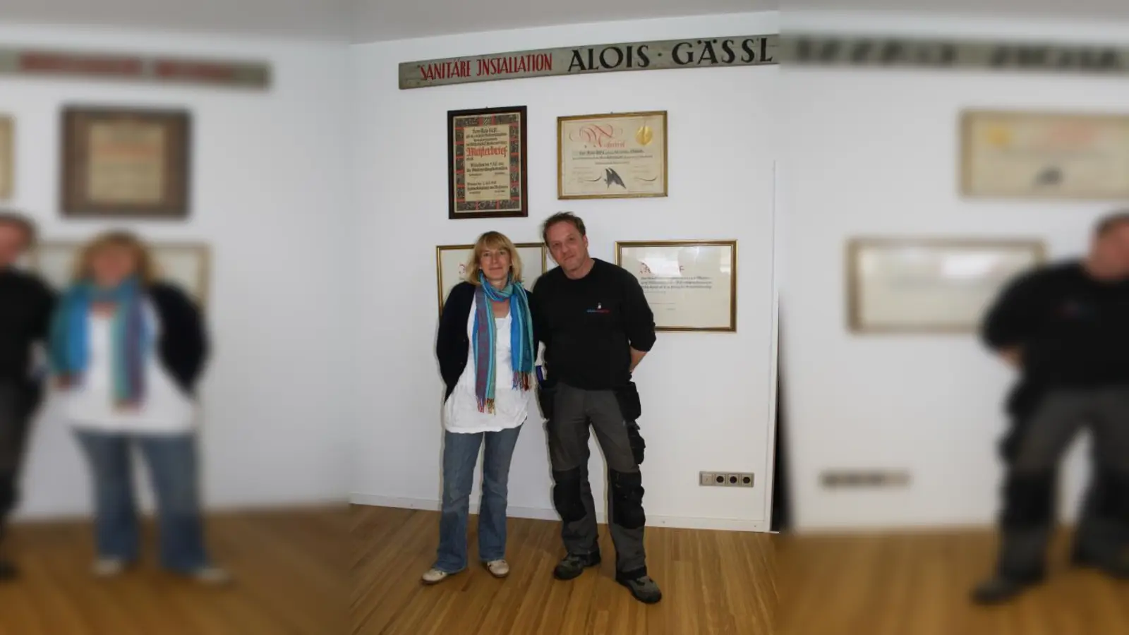 Familienbetrieb in der dritten Generation: Claudia Metzger und Robert Gässl leiten Gässl-Sanitär seit zwölf Jahren. (Foto: sb)