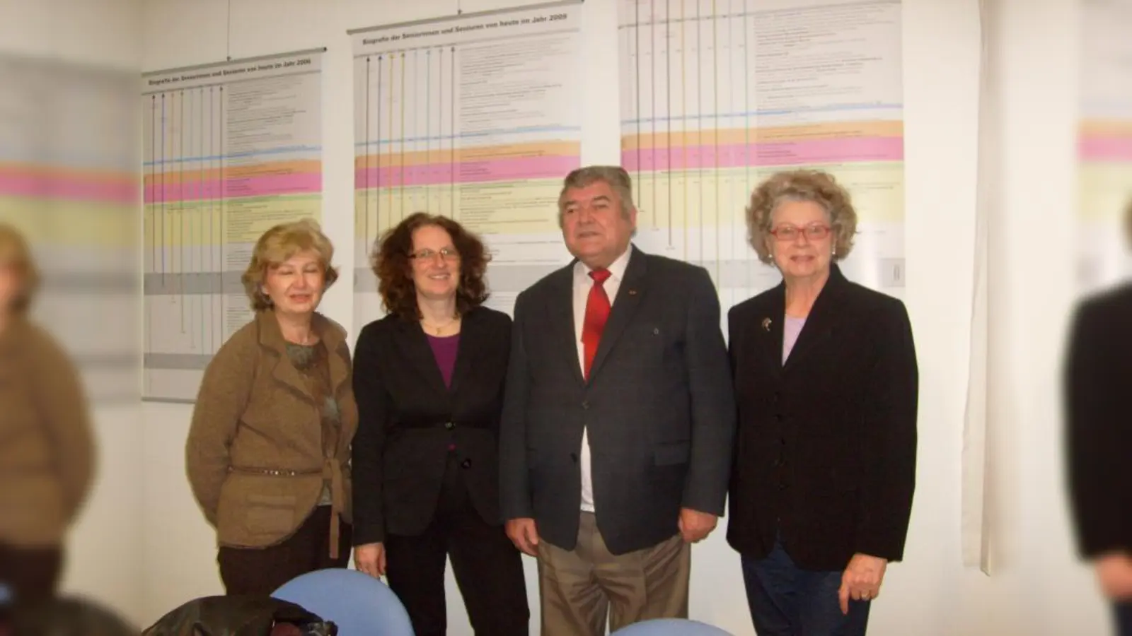 Besuch im „Magdalenenhaus”: v.l. Gundula Marquis, Seniorendelegierte Stadtbezirk 9, Sybille Fuchs, Offene Altenarbeit für Kirchengemeinden, Günther Mack, Seniorenbeirat u. Rentenberater im Stadtbezirk 9, sowie Adelheid Holl, Seniorendelegierte Stadtbezirk 9. (Foto: pi)