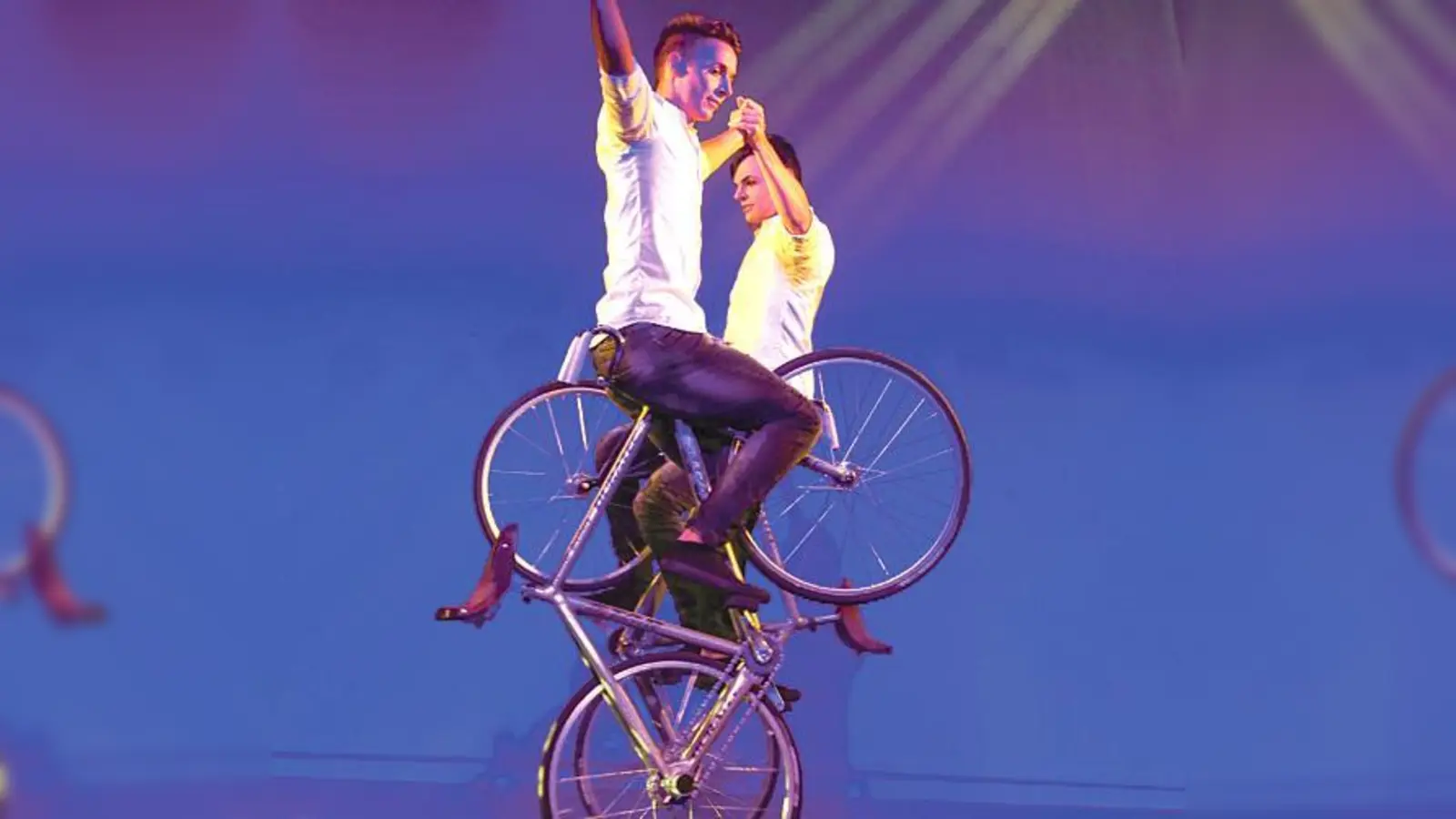 Felix und Flow zeigen Kunstrad-Artistik auf höchstem Niveau.	 (Foto: GOP)