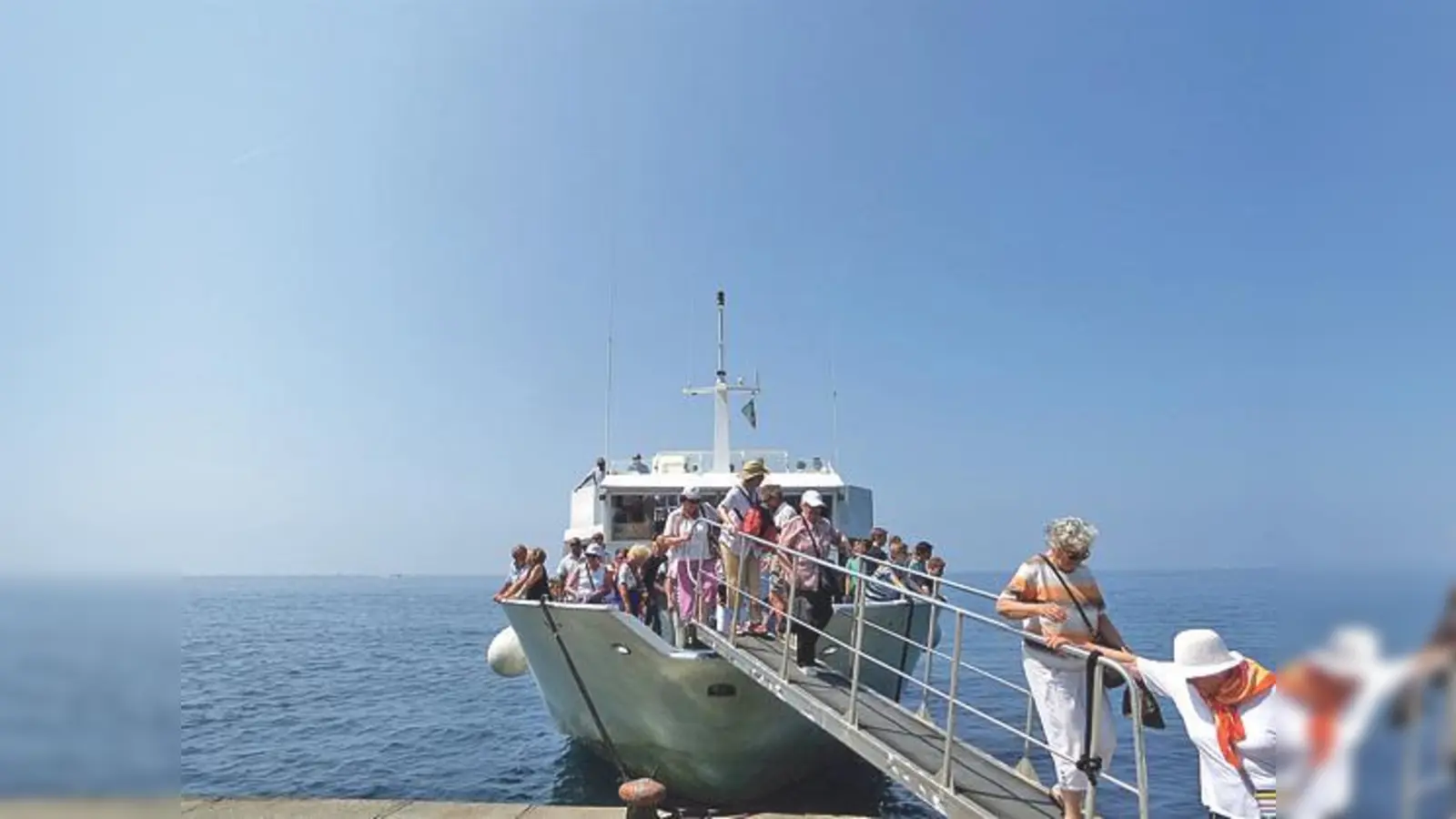 Die Ankunft der Reisegruppe mit dem Schiff in Monterosso.	 (Foto: privat)