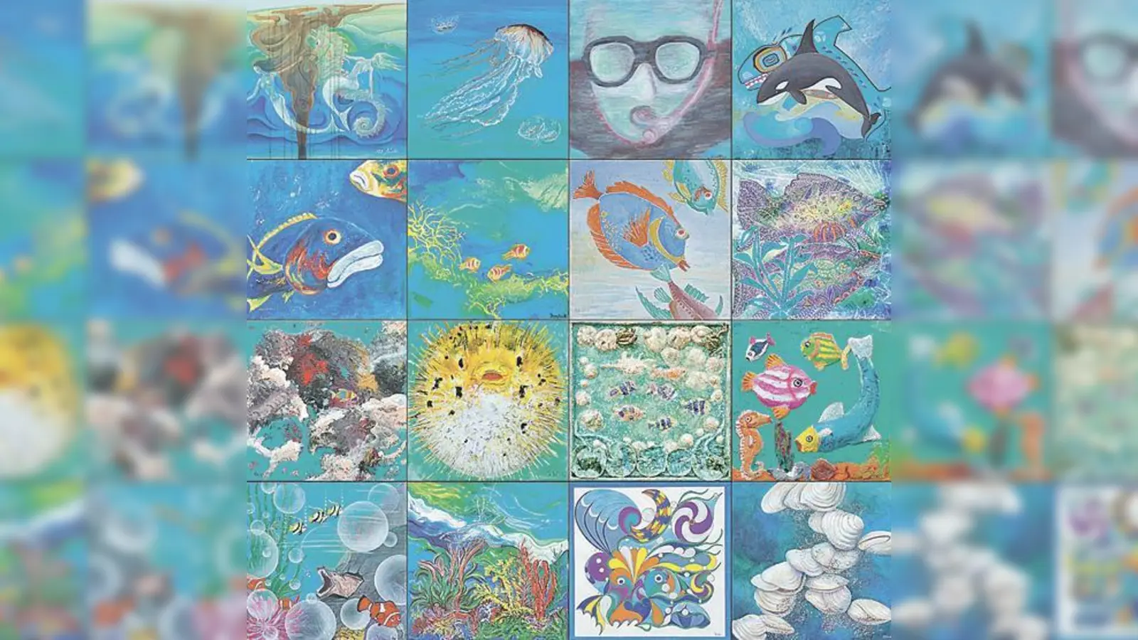 Das Gemeinschaftsbild des KünstlerKreises Haar hat das Thema »Unter Wasser«.   (Foto: K. Hertje)