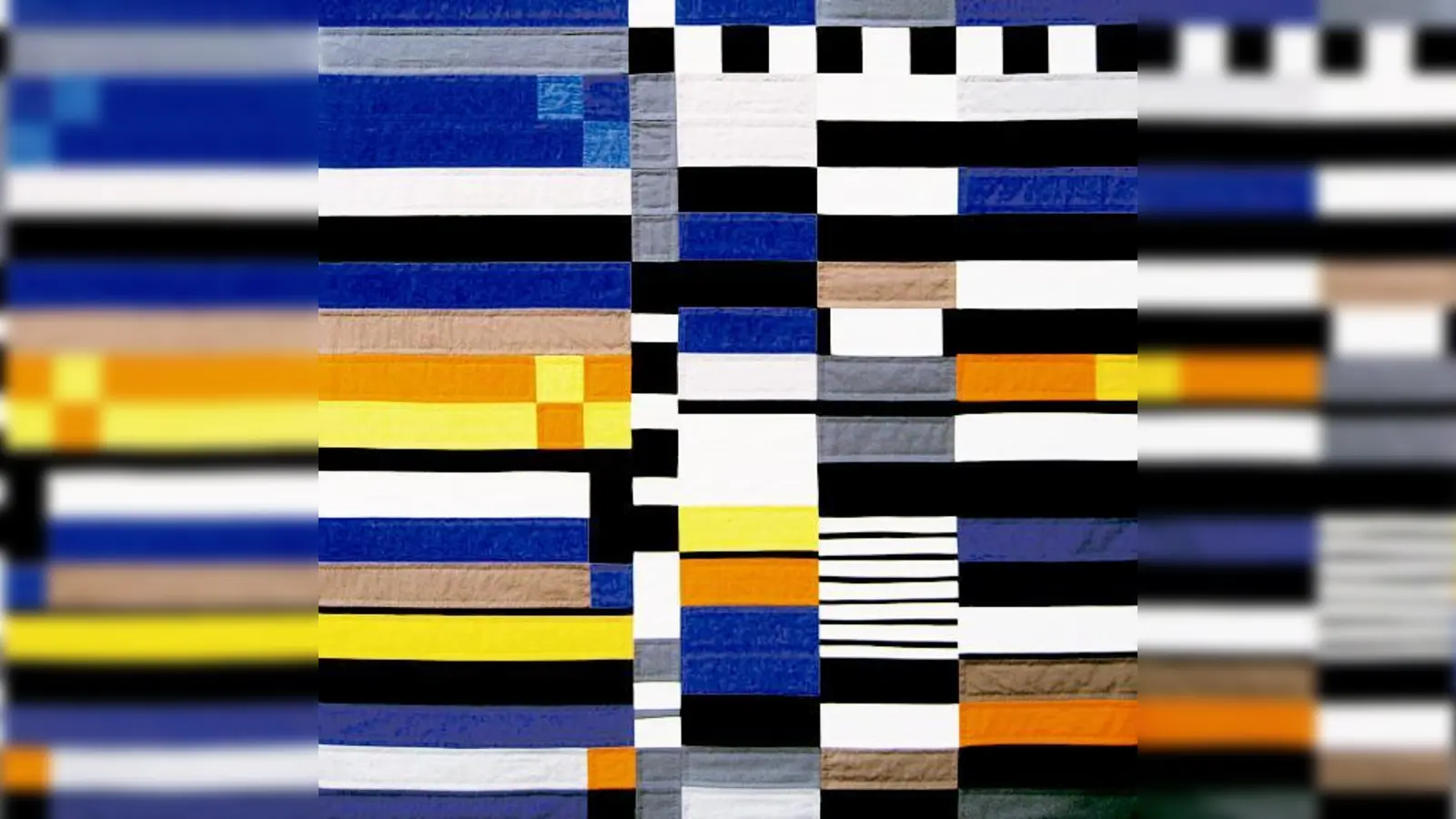 Waagrechte und senkrechte Linien kennzeichnen Lucia Schmückings Wandteppiche.	 (Foto: VA)