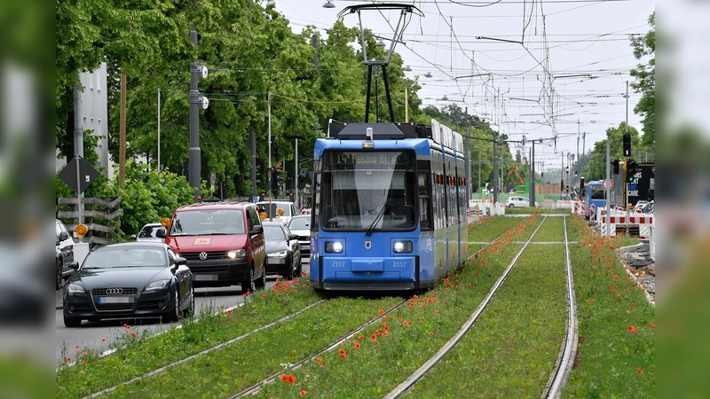 Die neue Linie: Den am stärksten genutzten Abschnitt der Neubaustrecke zwischen den Haltestellen Fürstenrieder Straße und Laimer Platz nutzen werktäglich über 4.500 Fahrgäste. (Foto: SWM/MVG)