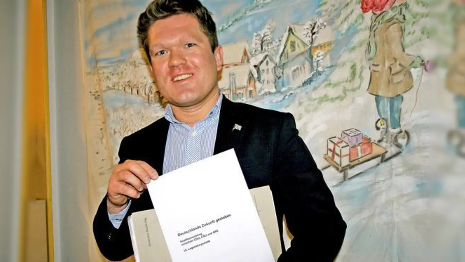 Bundestagsabgeordneter Florian Post (SPD) warb jetzt bei den Parteimitgliedern für den Koalitionsvertrag zwischen CDU, CSU und SPD.	 (Foto: ws)