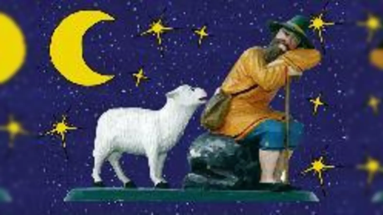 Lebendige Krippenkunst aus Böhmen, Mähren und Schlesien: »Hallo, aufwachen!« scheint das Schaf dem etwas müden Hirten sagen zu wollen.	 (Foto: VA)