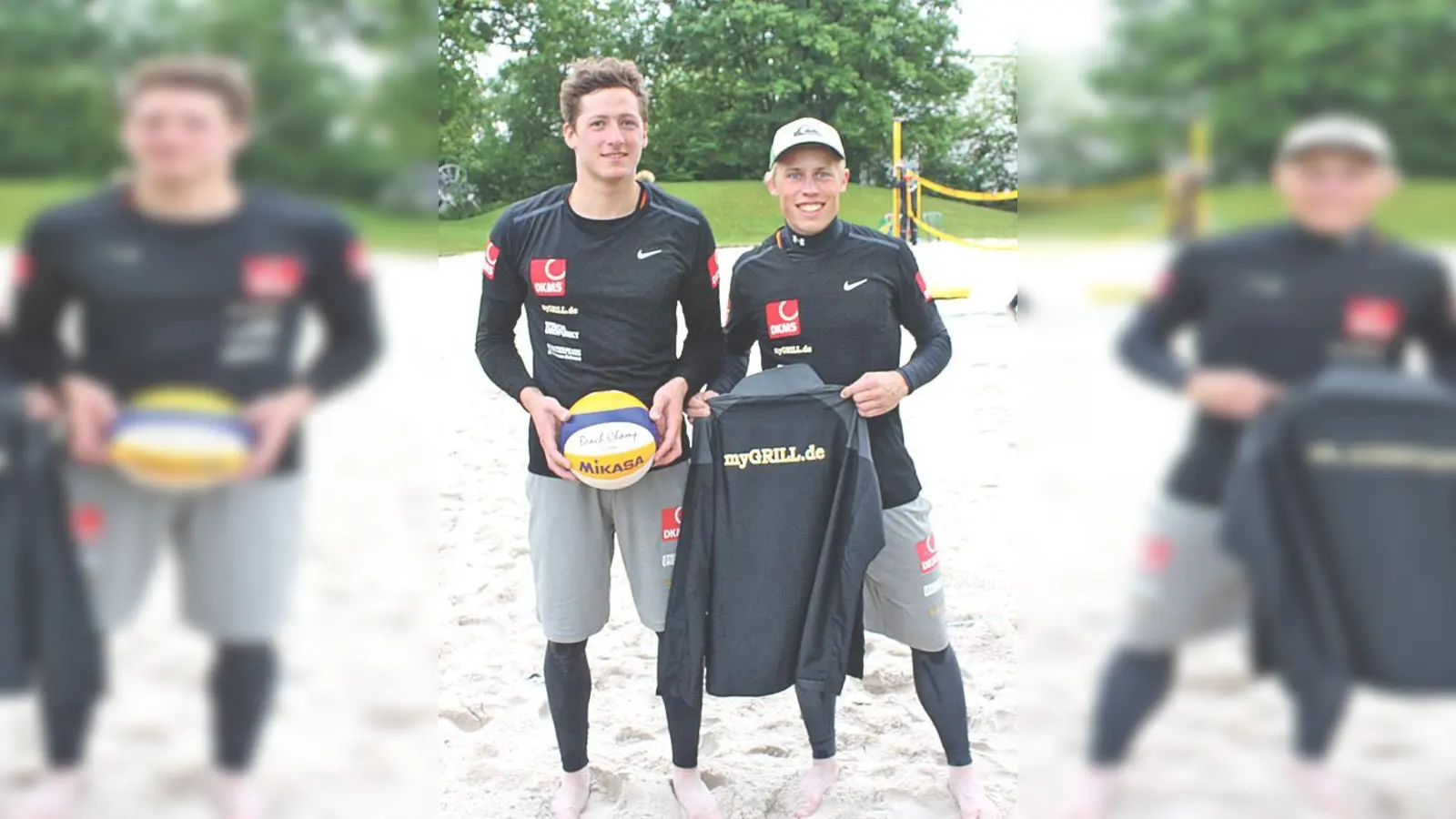 Michael Knörr und Matthias Schütze teilen sich mit dem Duo aus Dachau den Turniersieg. 	 (Foto: VA)