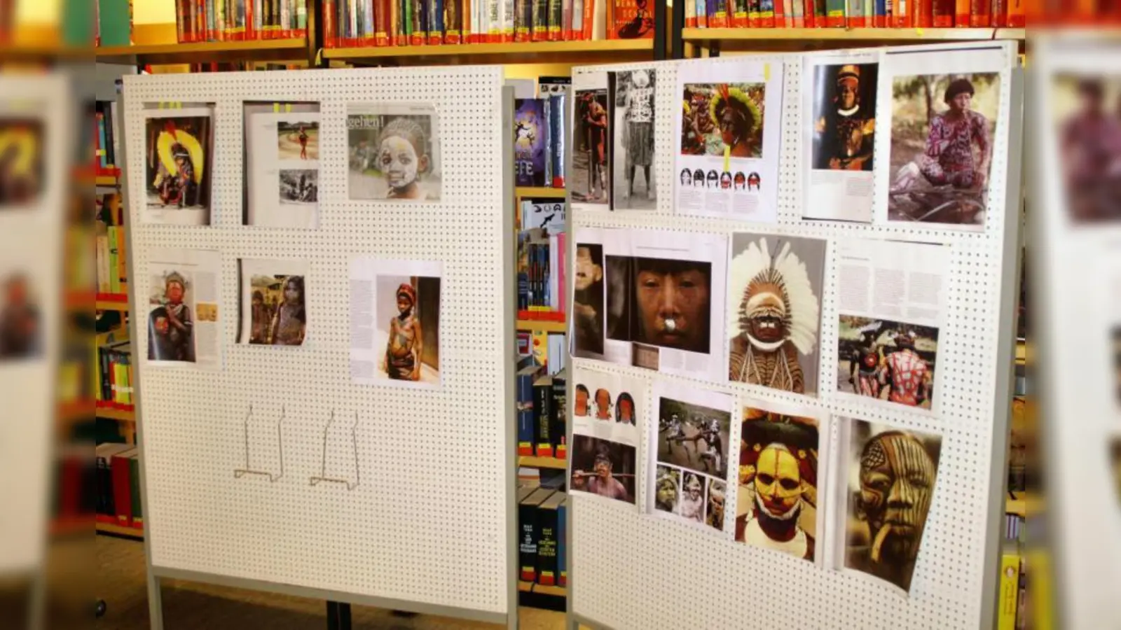 Wie „die Gesichter des Regenwaldes” aussehen können, durften die Kinder sich im Vorfeld auf den Schautafeln anschauen. (Foto: ar)