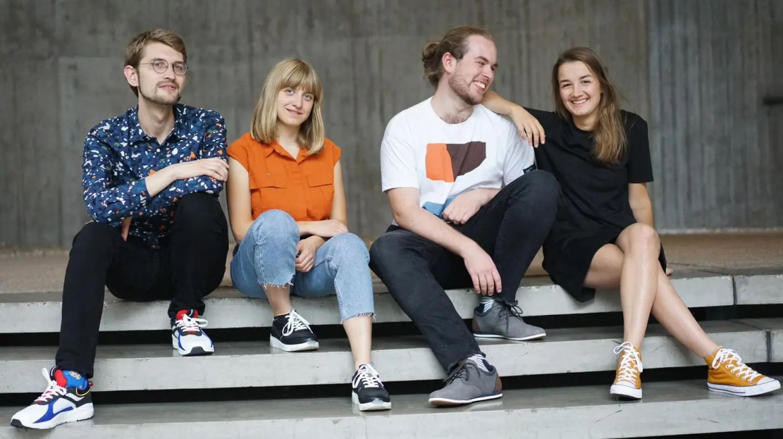 baff! sind (von links): Maximilian Kleinert, Florentine Faber, Jonathan Mummert und Lilly Ketelsen. (Foto: David Eberhard)