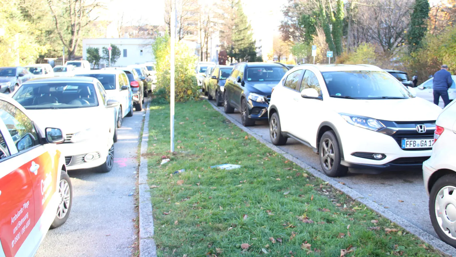 Der Grünstreifen in der Hinterbärenbadstraße soll bepflanzt werden. Die Stadtverwaltung hat dazu schon Pläne. (Foto: job)
