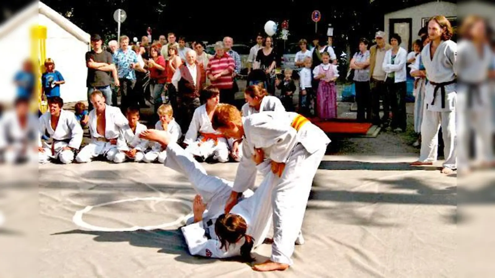 Vollen Einsatz zeigten die Judosportler des ESV München-Ost beim Berg am Laimer Straßenfest.	 (Foto: VA)