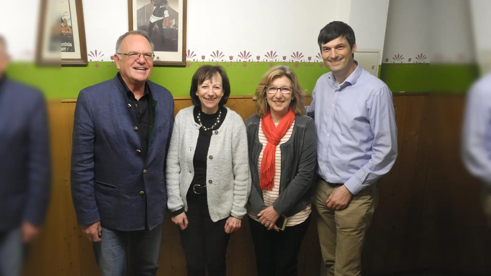 Der neue Vorstand der SPD-Hohenbrunn: Rudolf Wenzel, Jutta Junk, Regina Wenzel, Morten Schweigler (v. l.). (Foto: VA)