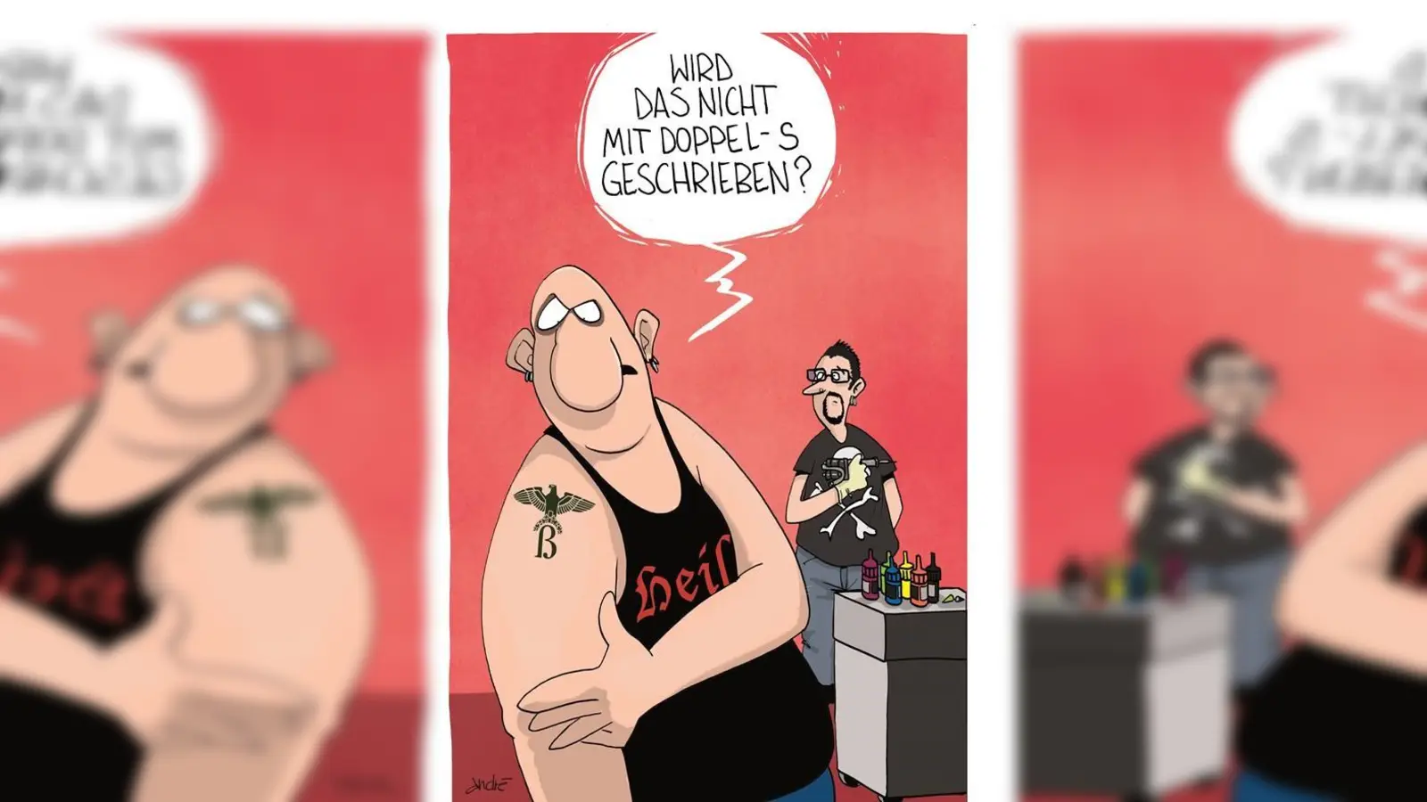 Ab spätestens 16 Uhr beginnt der Online-Cartoon-Workshop mit André Sedlaczek.  (Foto: André Sedlaczek)