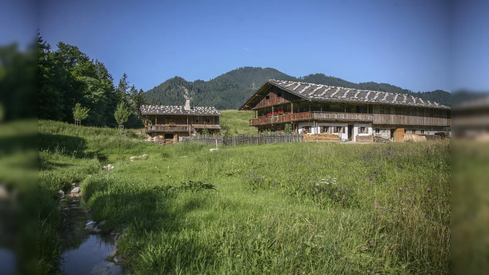 Das altbayerische Dorf in saftigem Grün.  (Foto: Markus Wasmeier)