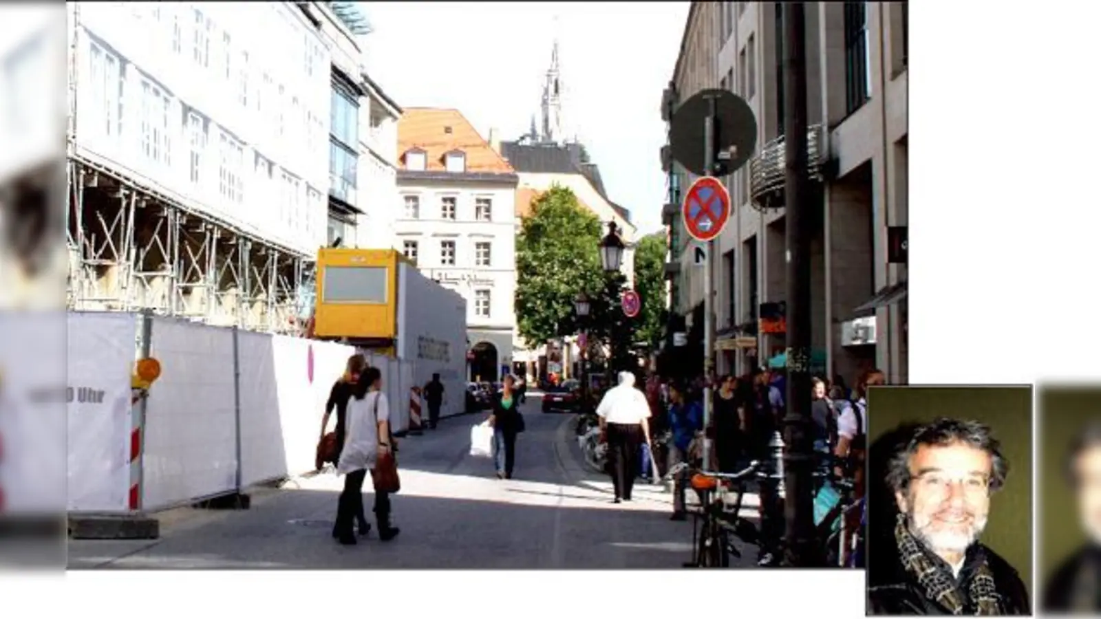Vor allem der Zaun am ehemaligen SZ-Gelände erregt Unmut bei Anwohnern. BA-Chef Püschel (kl. Foto) fürchtet, dass die Arbeiten im Winter pausieren.	 (F.: ko)