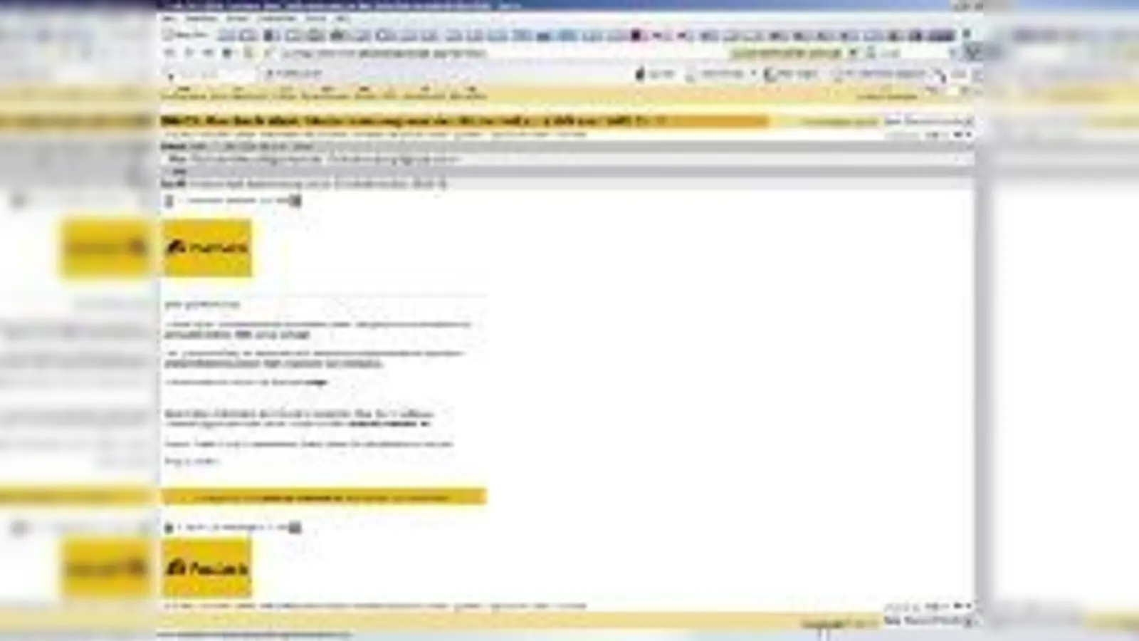 Schaut auf den ersten Blick nach Postbank aus, ist aber eine Betrüger-E-Mail. Banken fragen niemals Daten per E-Mail ab - und wer genau hinschaut, wird von selbst  (Foto: Wir schätzen Ihr Business ein. Für uns ist eine große Ehre, Sie zu bedienen.)