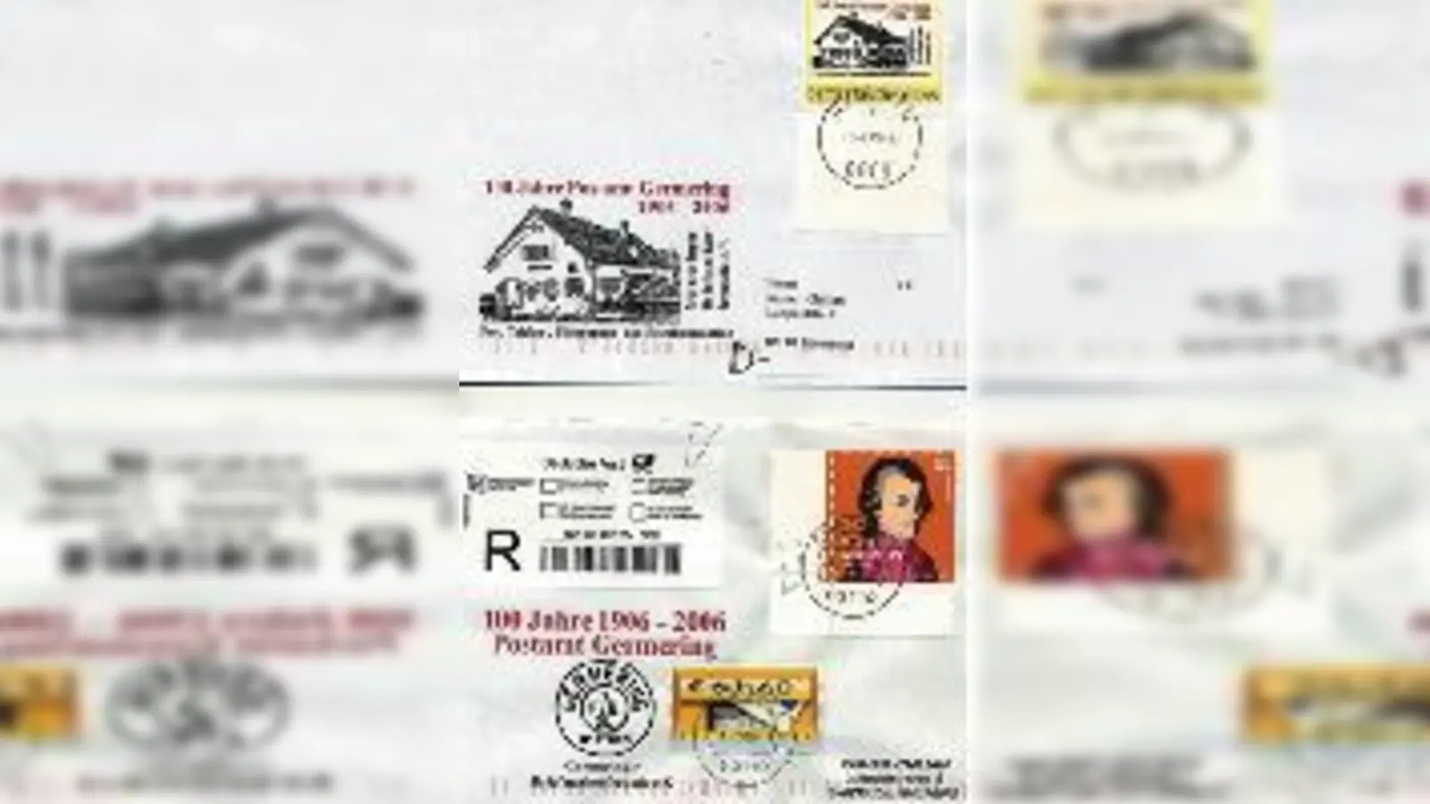 Österreich machts  (Foto: Das Germeringer Postamt wurde zum 100. Geburtstag mit einer eigenen Sonderbriefmarke aus der Alpenrepublik geehrt (siehe oben links im Bild).)
