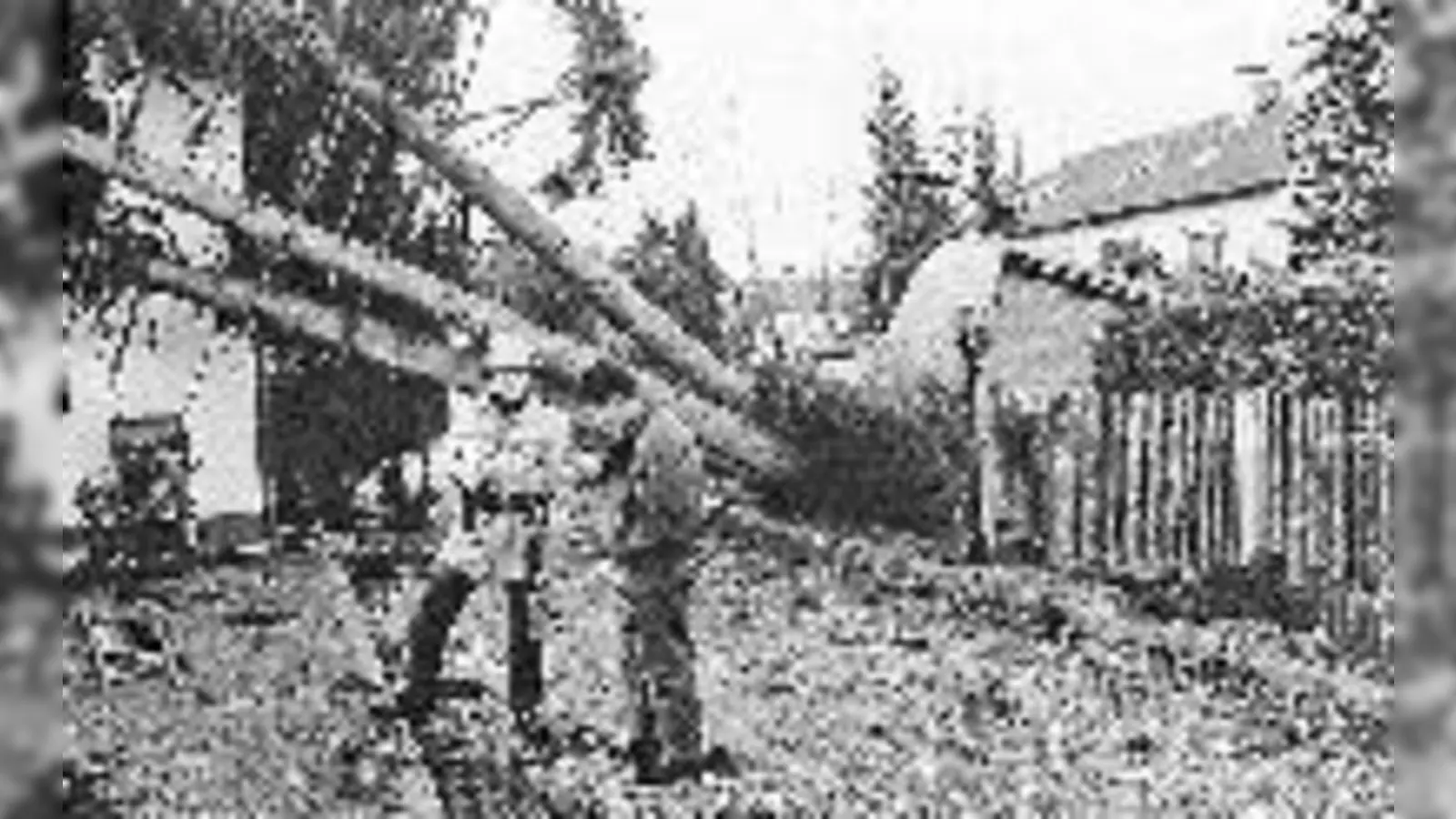 1990 fegt Sturm Wibke über Haar hinweg und richtet schwere Verwüstungen an.  (Foto: Gemeinde Haar)